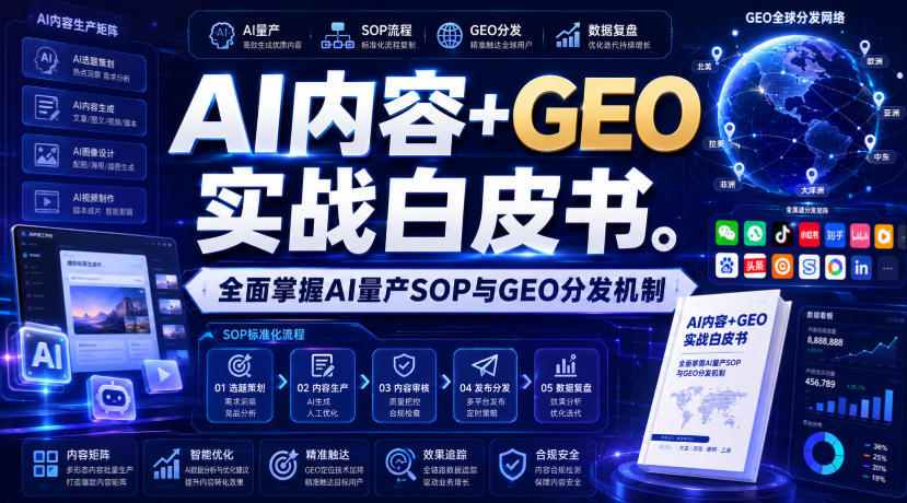 AI内容+GEO实战白皮书，全面掌握AI量产SOP与GEO分发机制【文档】-易创网
