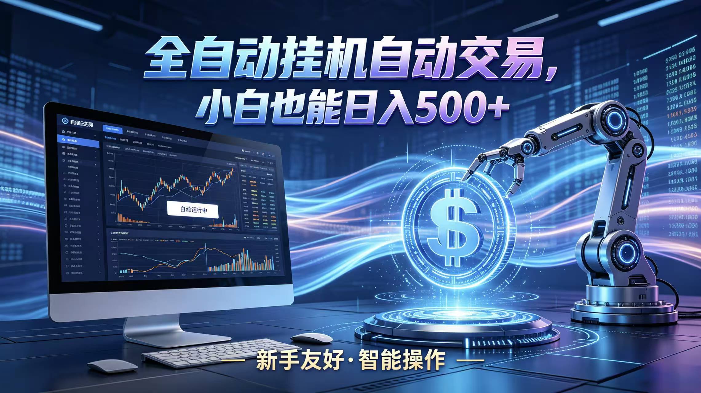 全新智能化交易助手，傻瓜式操作，小白也能快速上手，轻松实现日入500+-易创网