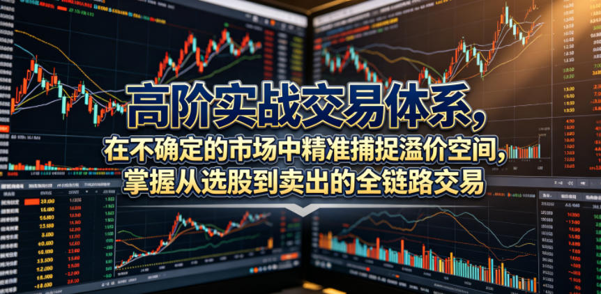 高阶实战交易体系，在不确定的市场中精准捕捉溢价空间，掌握从选股到卖出的全链路交易心法（更新6月）-易创网