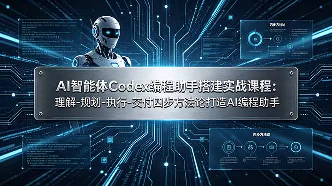 AI智能体Codex编程助手搭建实战课程：理解-规划-执行-交付四步方法论打造AI编程助手-易创网