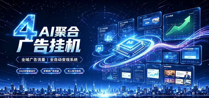 全域广告流量聚合，AI无人挂机稳赚佣金，打造长期稳定被动收入副业-易创网