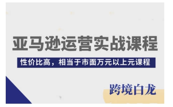 亚马逊运营实战课程，亚马逊从入门到精通，性价比高，相当于市面万元以上元课程-易创网