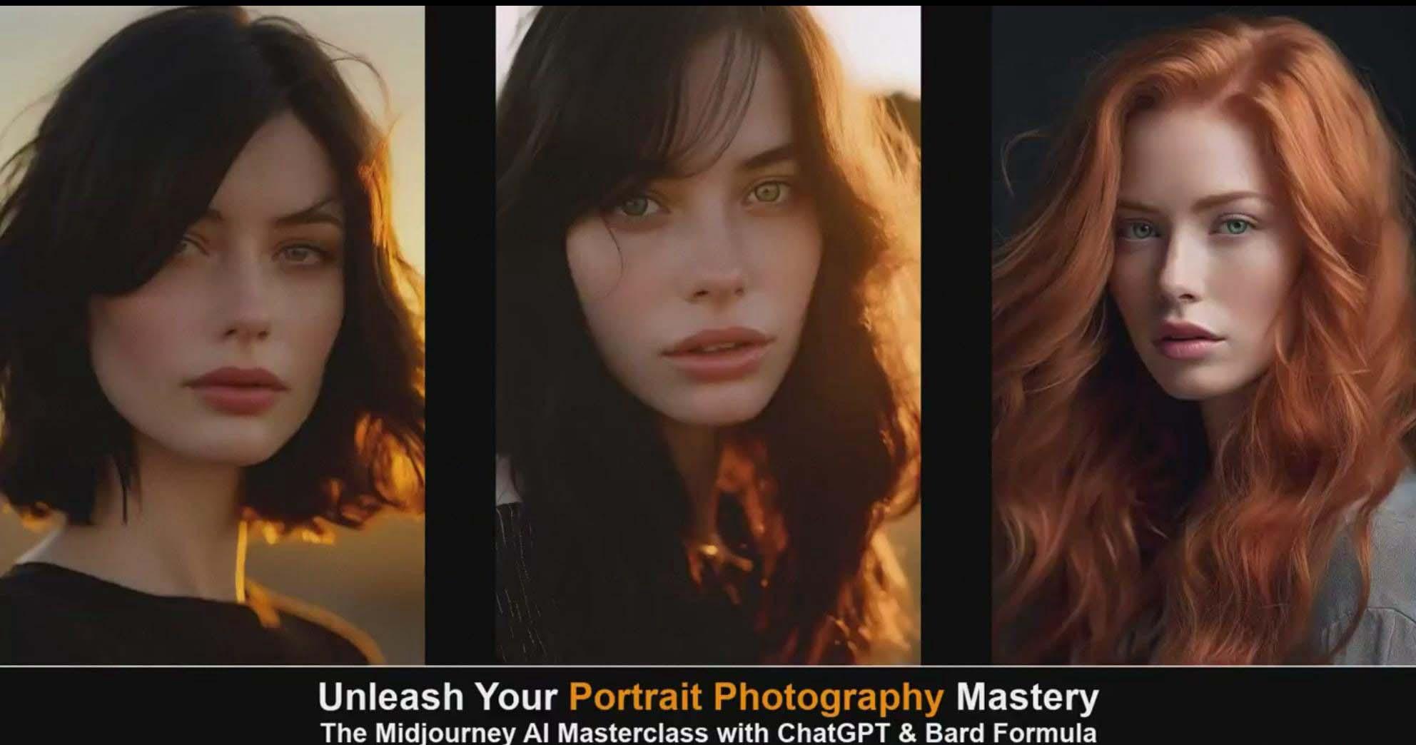 图片[3]-(9312期)Midjourney v5 ChatGPT 和 Bard AI人工智能人像摄影大师班-15节-中英字幕-易创网