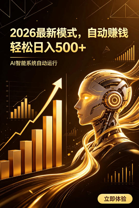 AI智能广告，自动賺钱新模式，轻松日入500+，主业副业都可做，适合任何人群【揭秘】-易创网