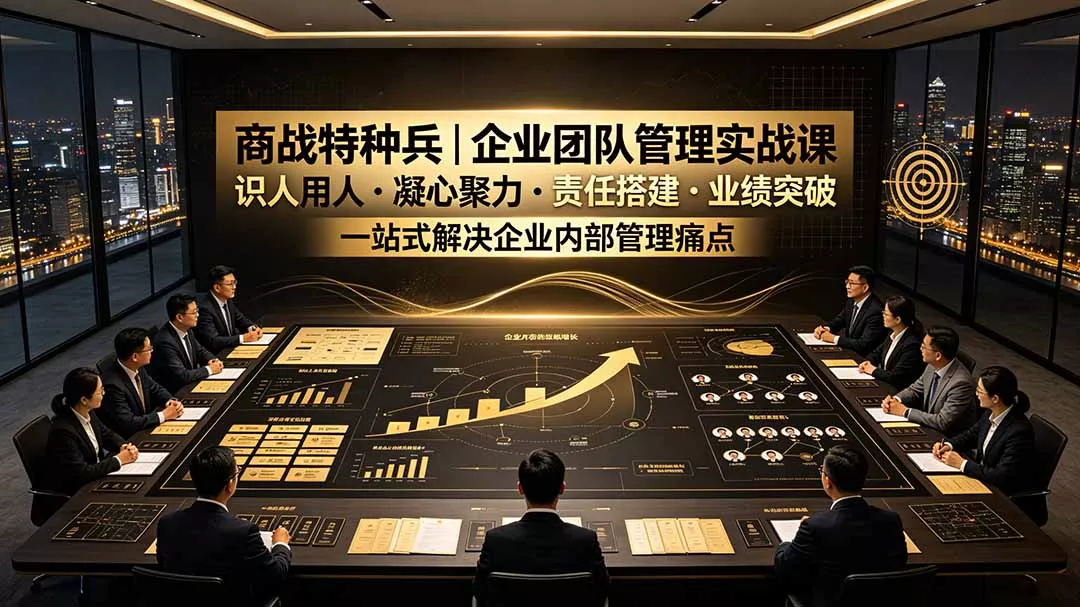 商战特种兵｜企业团队管理实战课：识人用人｜凝心聚力｜责任搭建｜业绩突破，一站式解决企业内部管理痛点-易创网