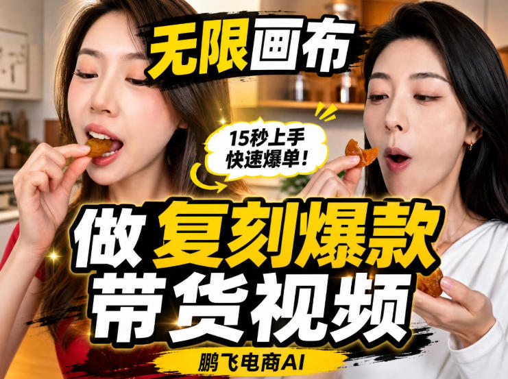 无限画布实操教程，搭一个炸裂级黑科技工作流——一键复刻爆款带货视频-易创网