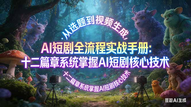 AI 短剧全流程实战手册：从选题到视频生成，十二篇章系统掌握 AI 短剧核心技术-易创网