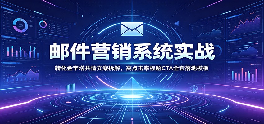 邮件营销系统实战：转化金字塔共情文案拆解，高点击率标题CTA全套落地模板-易创网