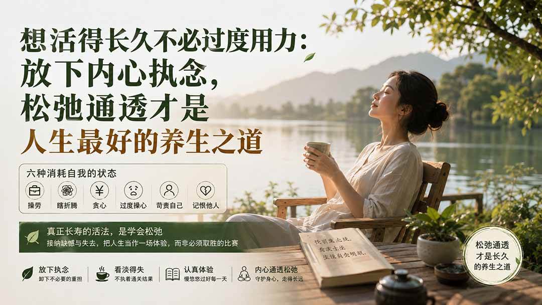 （20007期）付费文章：想活得长久不必过度用力：放下内心执念，松弛通透才是人生最好的养生之道-易创网