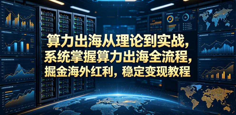 算力出海从理论到实战，系统掌握算力出海全流程，掘金海外红利，稳定变现教程-易创网