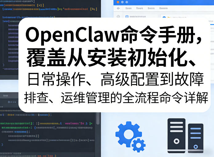 OpenClaw命令手册，覆盖从安装初始化、日常操作、高级配置到故障排查、运维管理的全流程命令详解-易创网