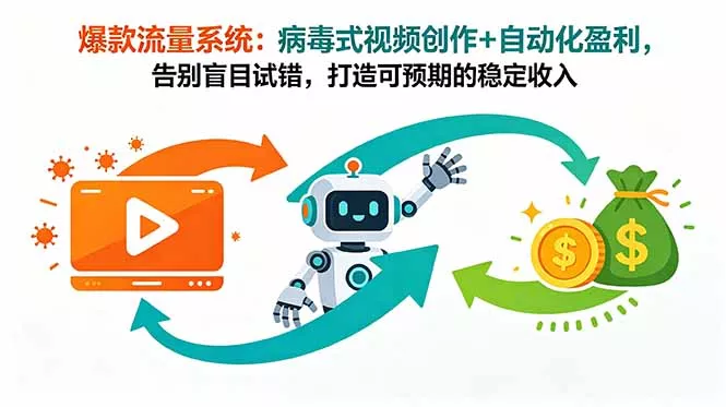 爆款流量系统：病毒式视频创作+自动化盈利，告别盲目试错，打造可预期的稳定收入-易创网