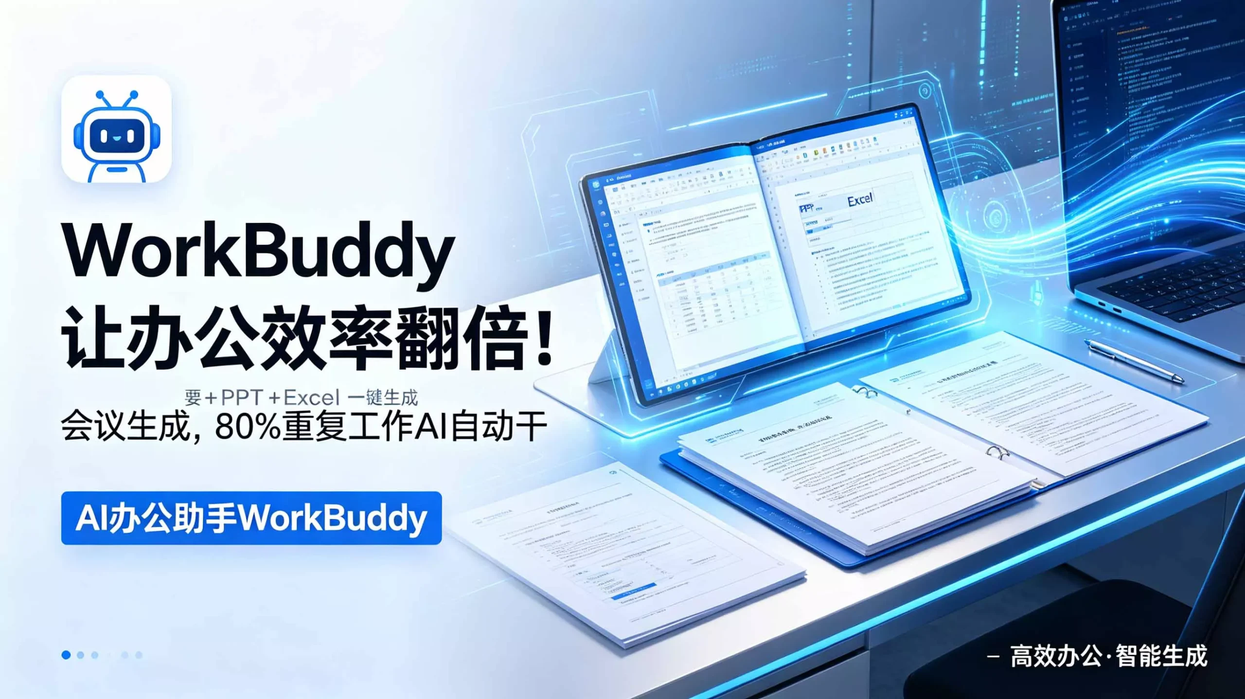WorkBuddy让办公效率翻倍！会议纪要+PPT+Excel一键生成，80%重复工作AI自动干-易创网