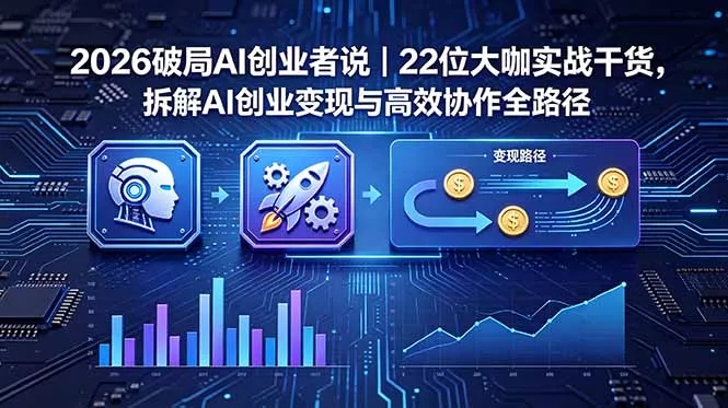 2026 破局 AI 创业者说｜22 位大咖实战干货，拆解 AI 创业变现与高效协作全路径-易创网