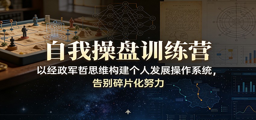 自我操盘训练营：以经政军哲思维构建个人发展操作系统，告别碎片化努力网赚项目-副业赚线-互联网创业-资源整合易创网