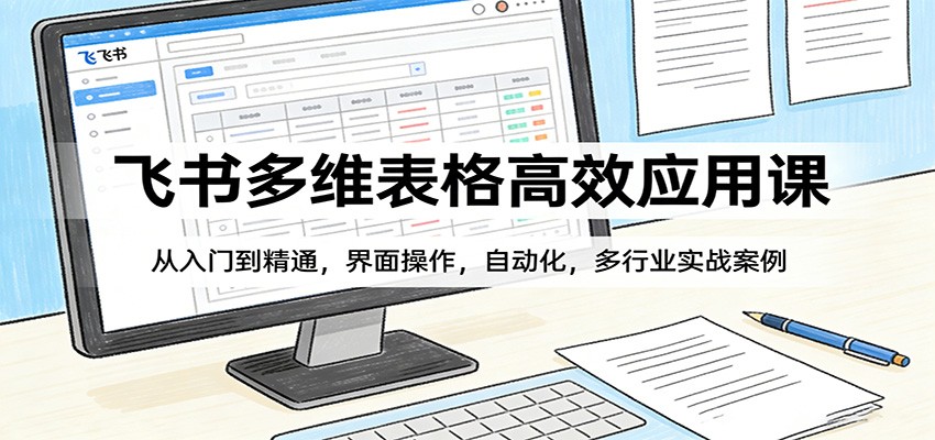 飞书多维表格高效应用课：从入门到精通，界面操作，自动化，多行业实战案例-易创网