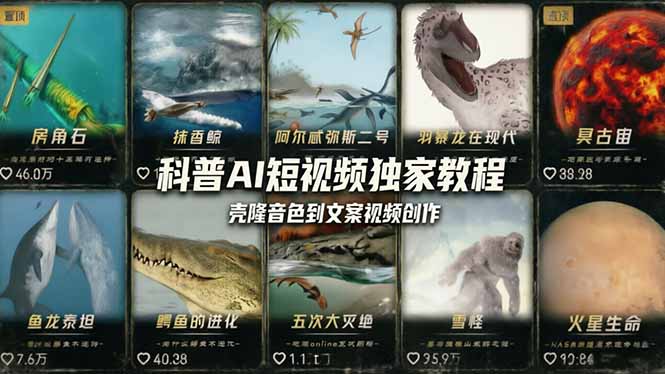 科普造物主AI短视频独家教程：从软件安装、壳隆音色到文案视频创作，零基础快速做爆款-易创网