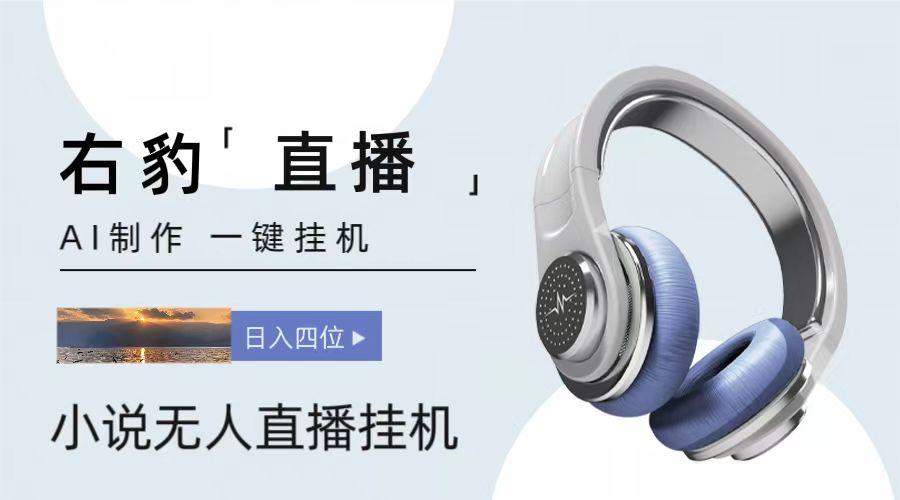 右豹小说无人直播挂机吸金项目，简单易行收益稳定， 月入1000+-易创网