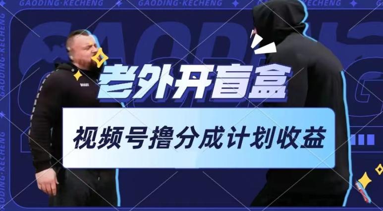 老外开盲盒视频，撸视频号分成计划收益，每天只需一小时，新手小白轻松上手【揭秘】网赚项目-副业赚线-互联网创业-资源整合易创网