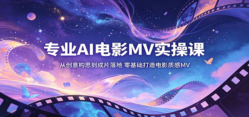 专业AI电影MV实操课：从创意构思到成片落地，零基础打造电影质感MV-易创网