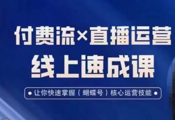 视频号付费流实操课程，付费流✖️直播运营速成课，让你快速掌握视频号核心运营技能-易创网