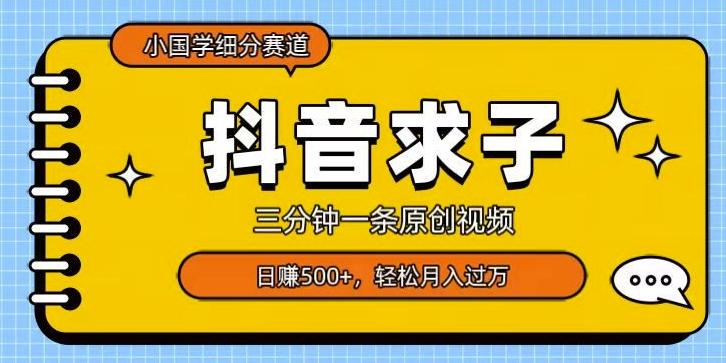 小国学细分赛道，三分钟一条原创视频，日赚500+，可矩阵复制-易创网