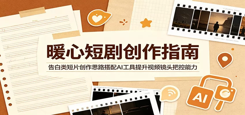暖心短剧创作指南：告白类短片创作思路搭配AI工具提升视频镜头把控能力-易创网