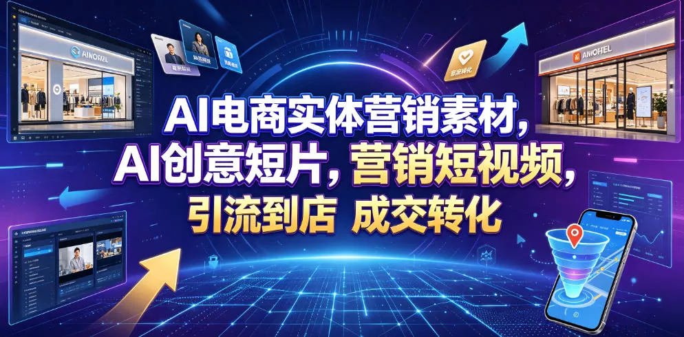 AI电商实体营销素材，AI创意短片，高效打造营销短视频，轻松引流到店，稳定提升门店客流与成交转化-易创网