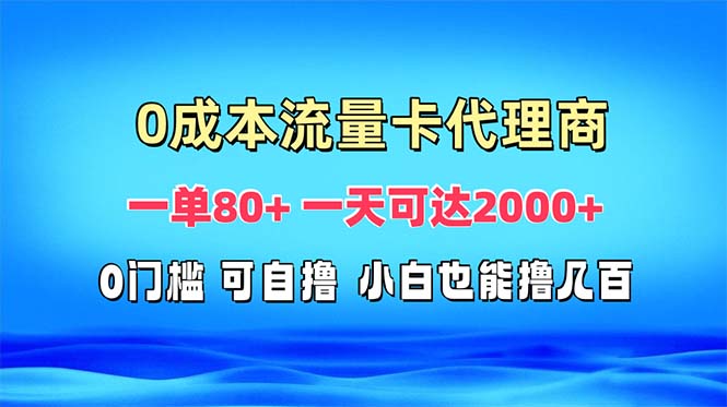 免费流量卡代理一单80+ 一天可达2000+-云创网