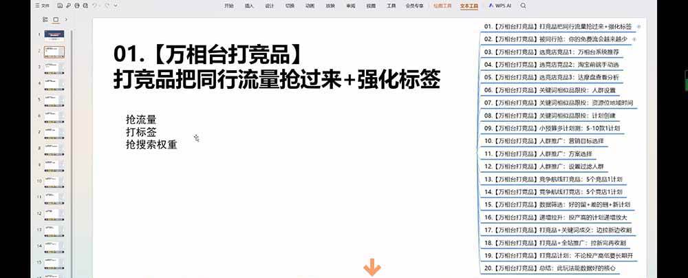 （19431期）老火电商03期万相台截流课：竞品多渠道筛选｜多计划测试递增｜全站联动拉新收割全套实操教学-易创网