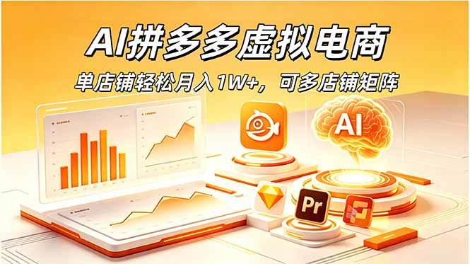 （18987期）AI拼多多虚拟电商，单店铺轻松月入1W+，可多店铺矩阵-易创网