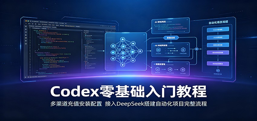 Codex零基础入门教程：多渠道充值安装配置，接入DeepSeek搭建自动化项目完整流程-易创网