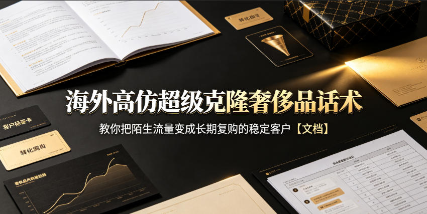 海外高仿超级克隆奢侈品话术，教你把陌生流量变成长期复购的稳定客户【文档】-易创网