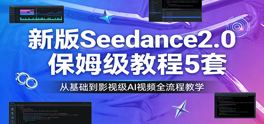新版Seedance2.0保姆级教程5套：从基础到影视级AI视频全流程教学-易创网