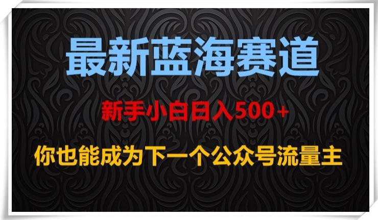 最新蓝海赛道，新手小白日入500+，你也能成为下一个公众号流量主【揭秘】-易创网