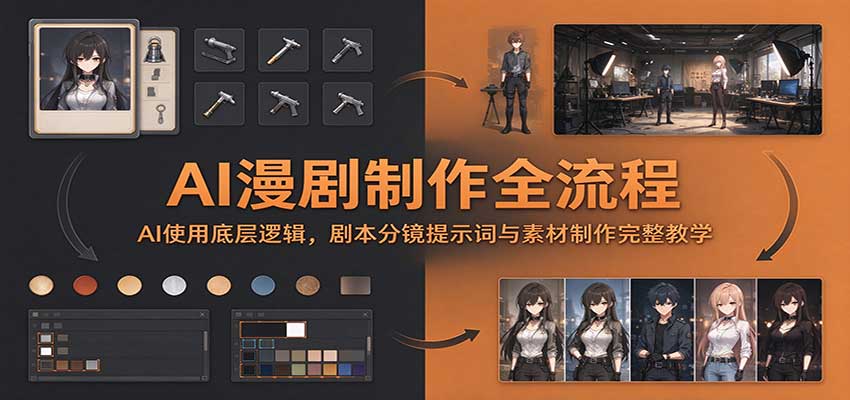 AI漫剧制作全流程：AI使用底层逻辑，剧本分镜提示词与素材制作完整教学-易创网