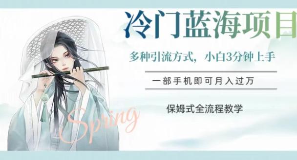 冷门蓝海项目，操作简单，小白3分钟上手，多种引流方式，保姆式全流程教学【揭秘】-易创网