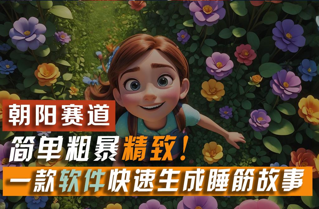 利用一款软件5分钟一条爆款睡筋故事，简单粗暴精致！小白月入2w+网赚项目-副业赚线-互联网创业-资源整合易创网