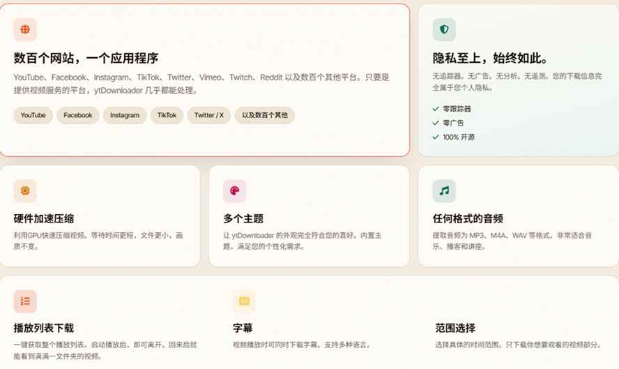 （20796期）YouTube、B站超100+平台视频免费下载， 超级好用，多平台免费开源热门视频下载器 ytDownloader-易创网