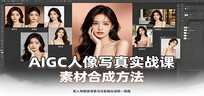 AIGC人像写真实战课：软件平台部署筹备，素材合成方法，多题材写真案例-易创网