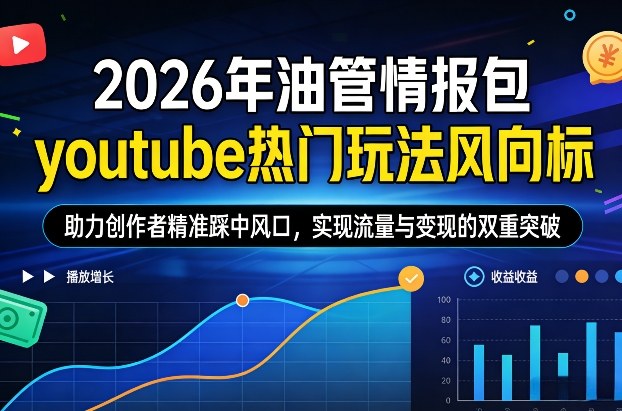 2026年油管情报包，youtube热门玩法风向标，助力创作者精准踩中风口，实现流量与变现的双重突破（更新0330）-易创网