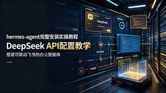 hermes-agent完整安装实操教程，DeepSeek API配置教学，搭建可联动飞书的办公智能体-易创网