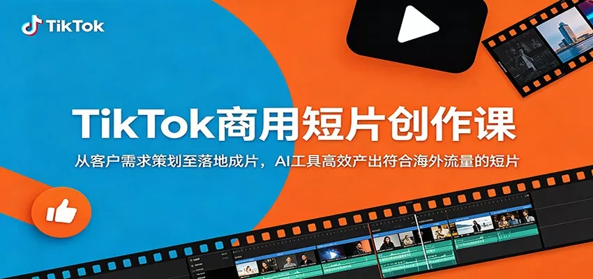 TikTok商用短片创作课：从客户需求策划至落地成片，AI工具高效产出符合海外流量的短片-易创网