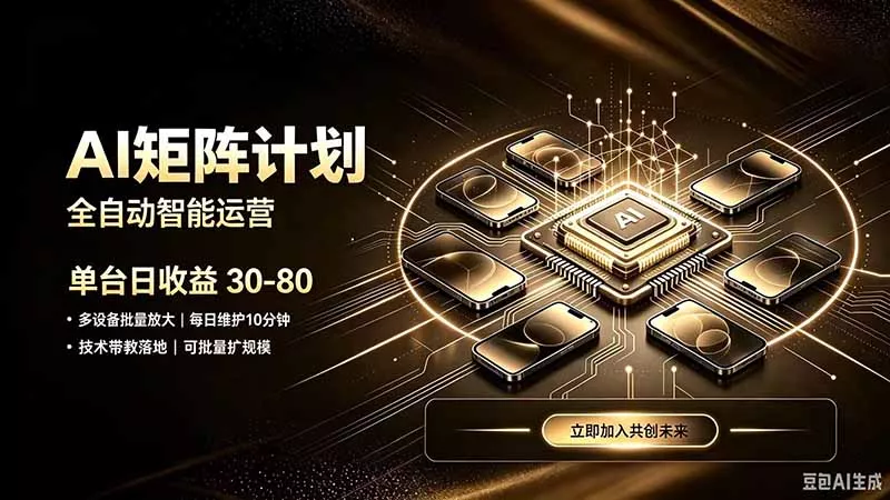 AI智能对话，矩阵规模化创业，全程技术扶持，长久稳定，日入800+-易创网