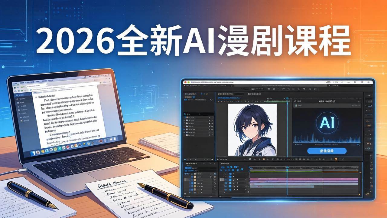 （17893期）2026全新AI漫剧课程：覆盖创作全链路，教你写作分镜剪辑配音一站式打造漫剧作品-易创网