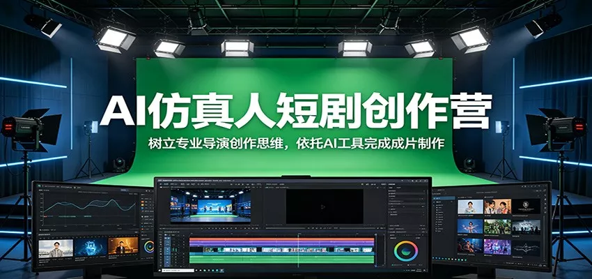 AI仿真人短剧创作营：树立专业导演创作思维，依托AI工具完成成片制作-易创网
