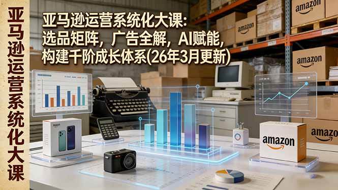 （17622期）亚马逊运营系统化大课：选品矩阵，广告全解，AI赋能，构建千阶成长体系(26年3月更新)-易创网