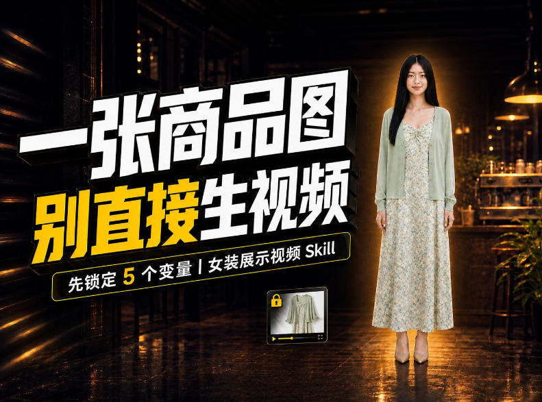 女装AI视频总翻车？问题不在提示词，女装展示视频Skill先锁定5个变量！-易创网