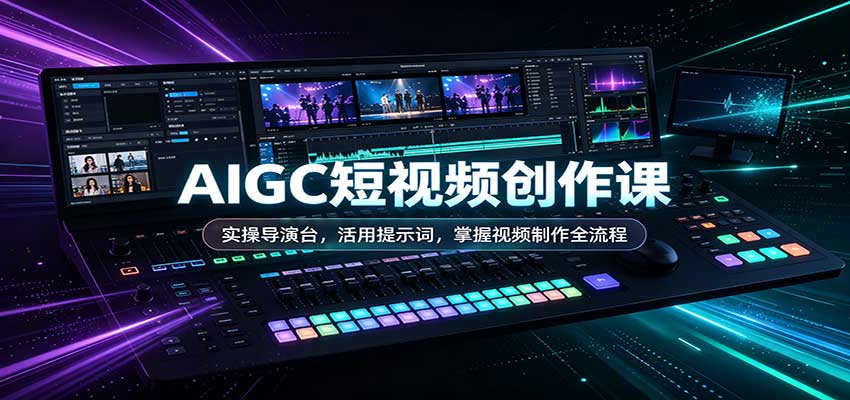 AIGC短视频创作课：实操导演台，活用提示词，掌握视频制作全流程-易创网