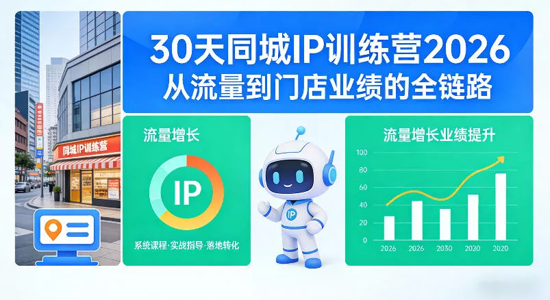 30天同城IP训练营2026年，从流量到门店业绩的全链路(0808更新)-易创网
